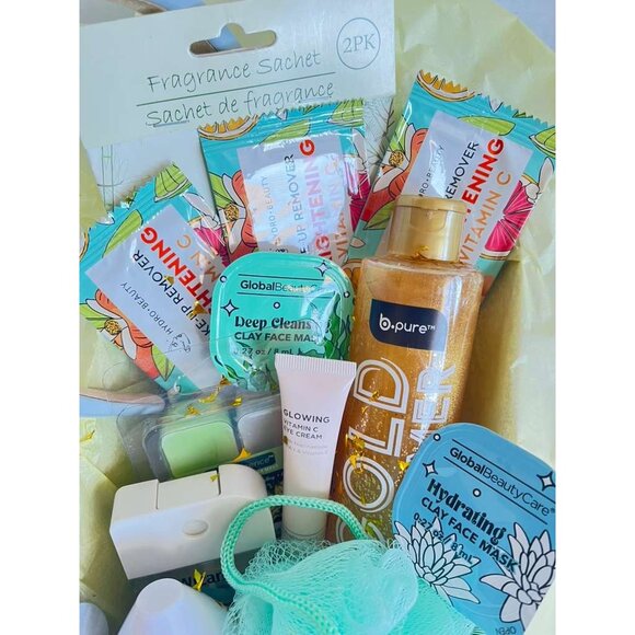 Spa Gift Basket With Mini Humidifier & Skincare Masks/Wipes Beauty Set In Decora - Picture 6 of 16